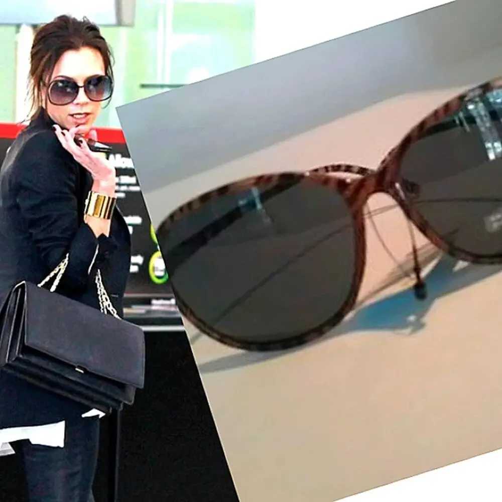 Tiger Stripe Sunglasses BROWN LUXE Oversized GLAM Gradient Lens NEW‎ Luxury Glam